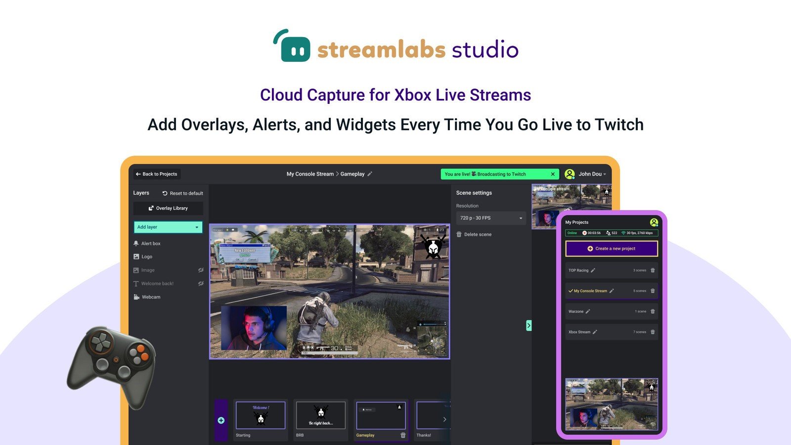 Twitch and Streamlabs teamed up to make Xbox streams look better